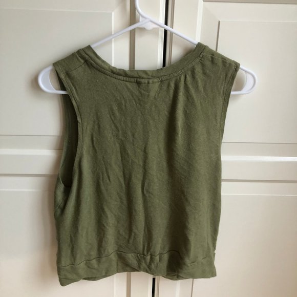 Vintage Deltta Olive Green Twist Top - Picture 5 of 5
